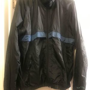 Men’s jacket size L Black and Blue with Dow Corning printed on sleeve